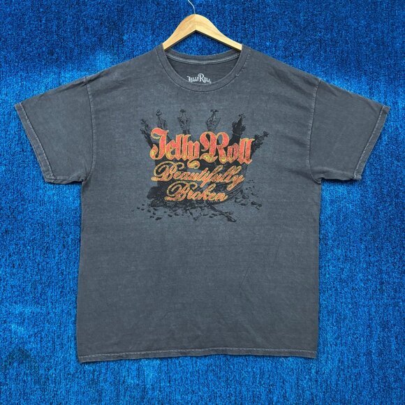 Jelly Roll Beautifully Broken Smashed Crown Country Tee L - Picture 1 of 4